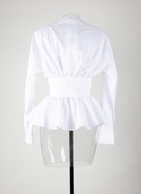 Tied corset shirt - White