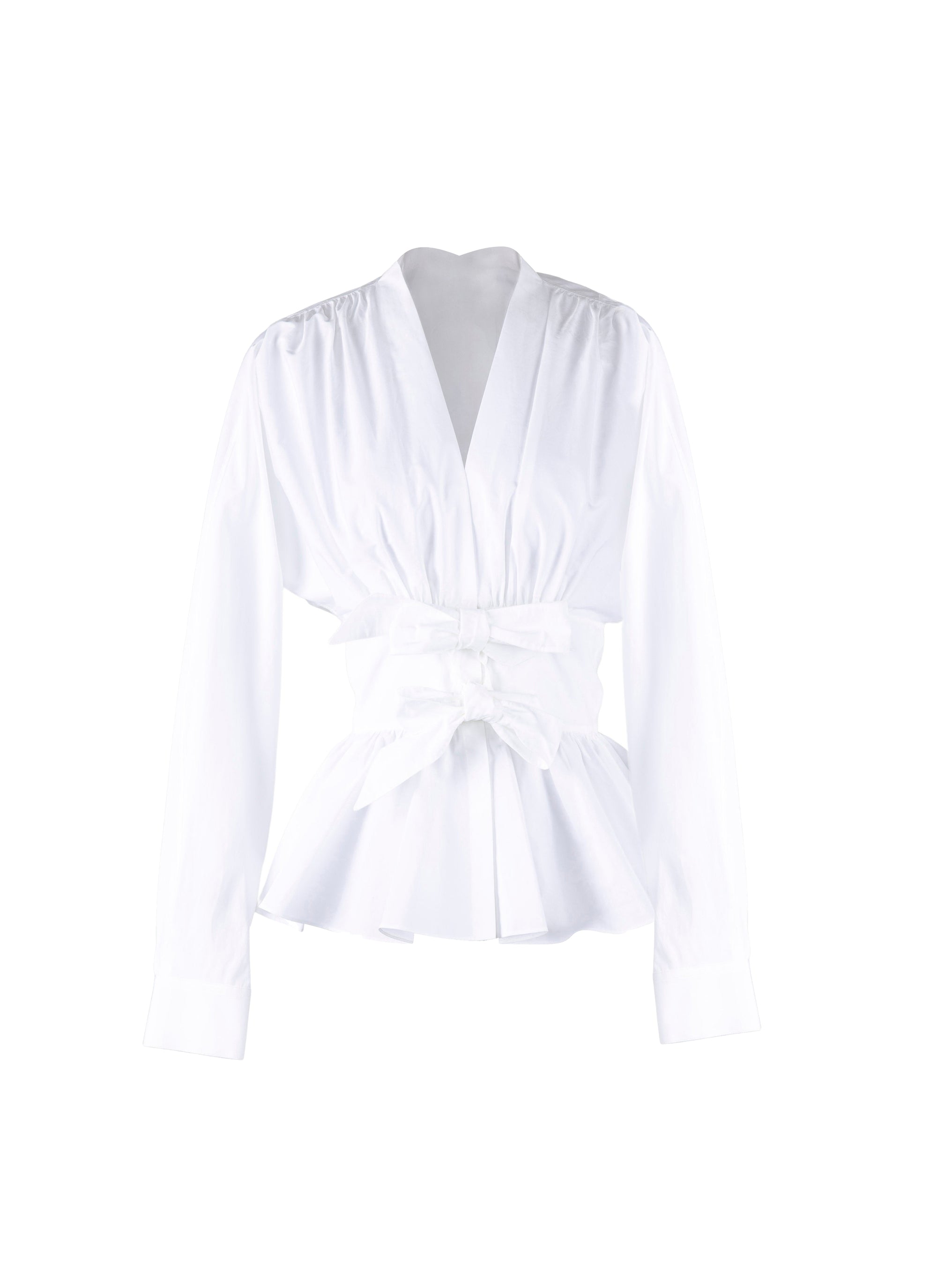 Tied corset shirt - White
