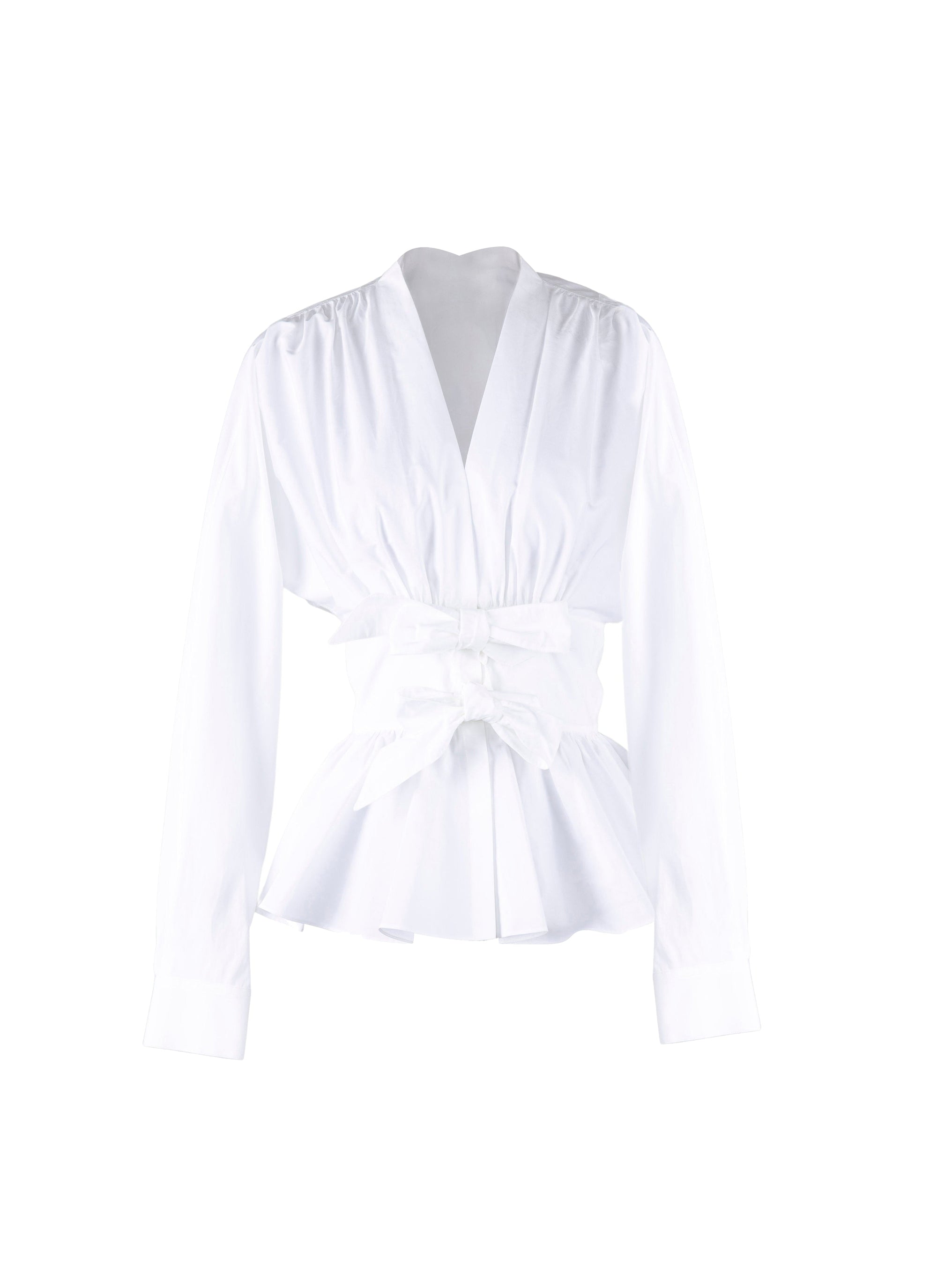 Tied corset shirt - White