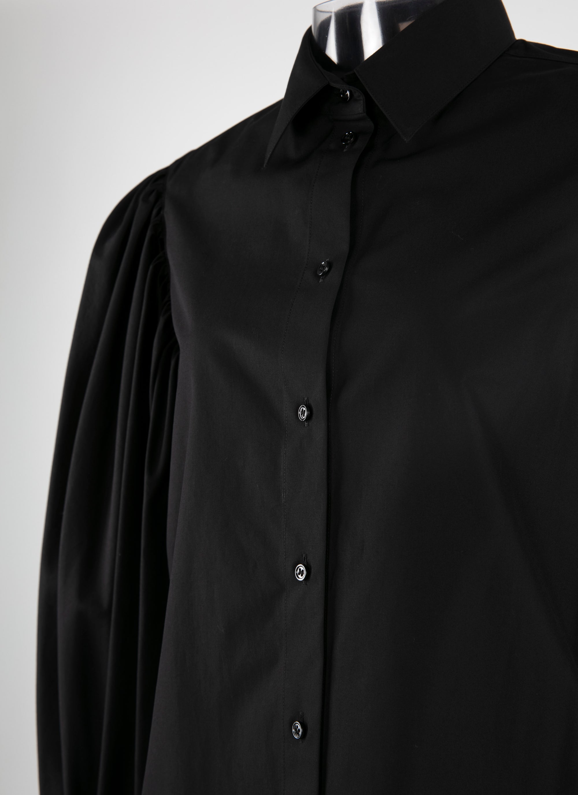 Puff-sleeved shirt - Black intense