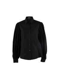 Puff-sleeved shirt - Black intense