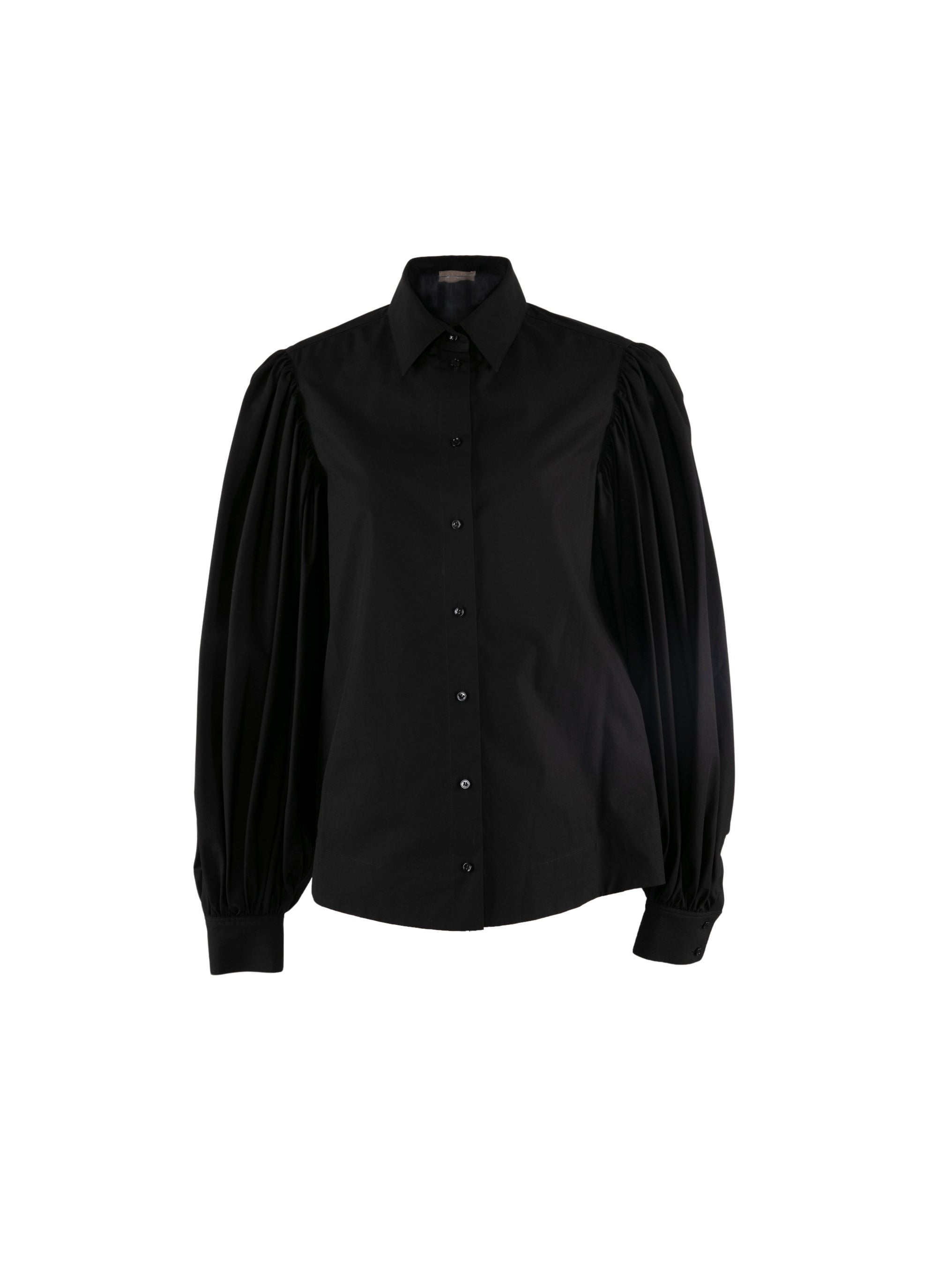 Puff-sleeved shirt - Black intense