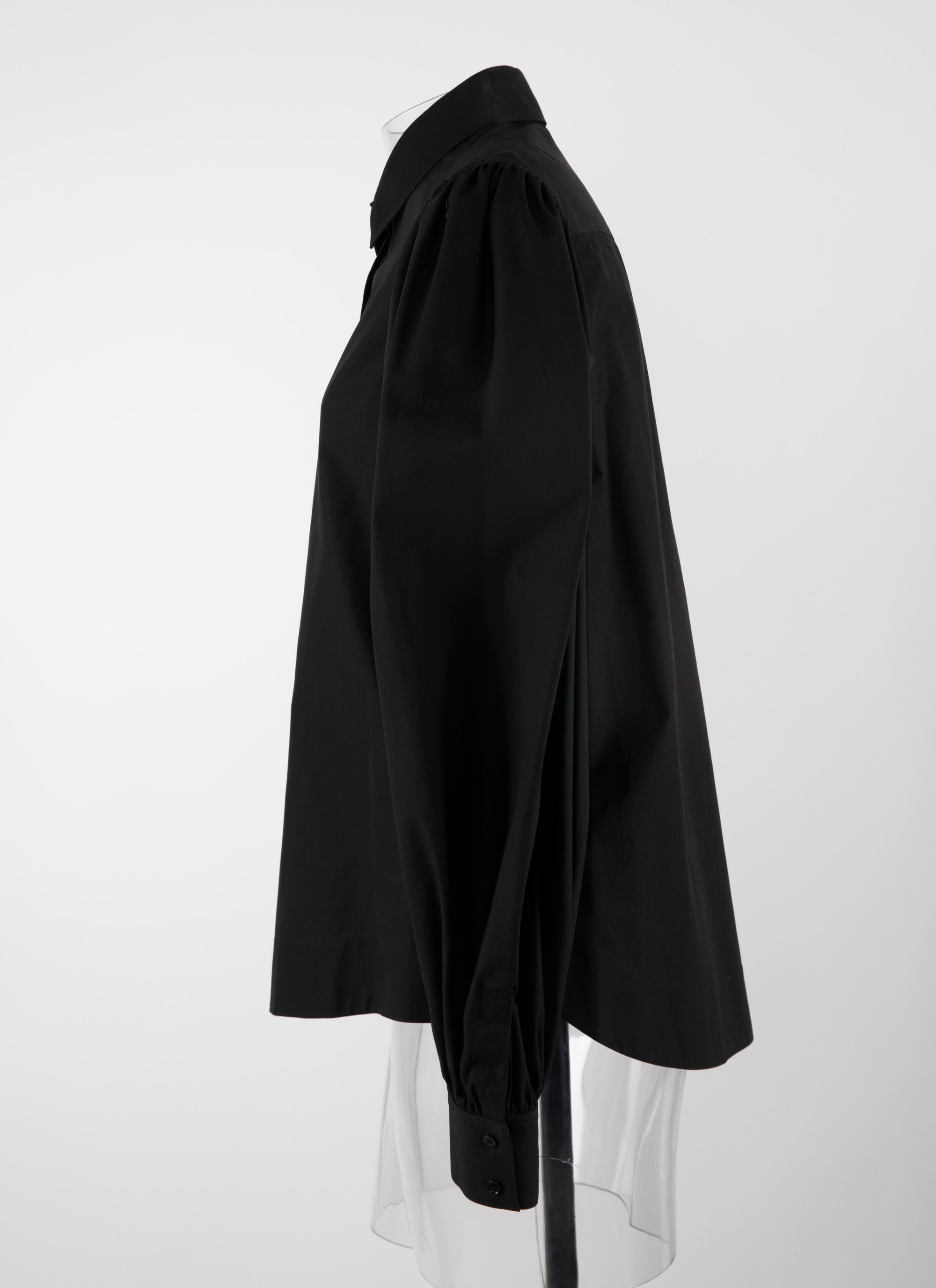 Puff-sleeved shirt - Black intense
