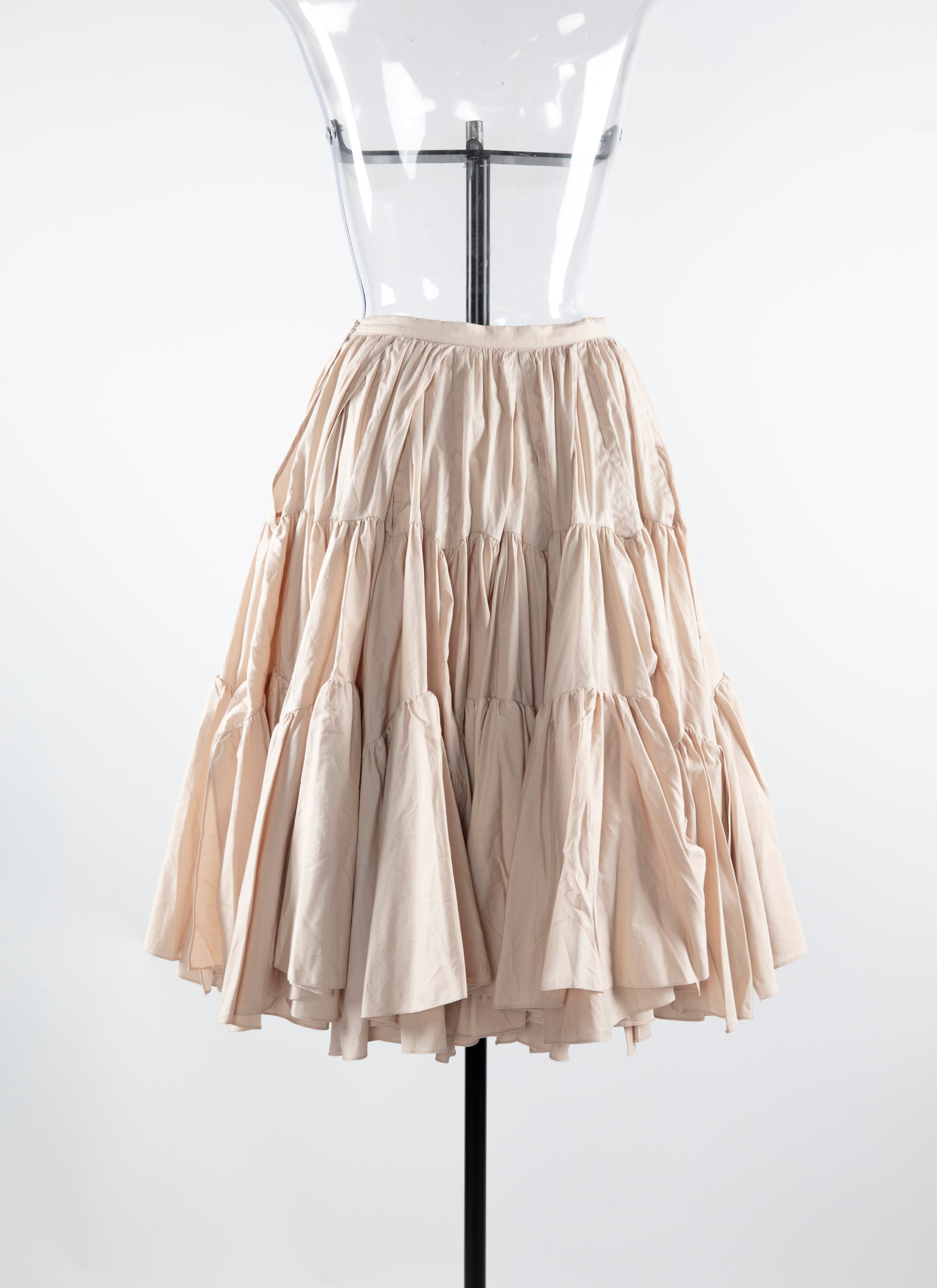 Ruffled skater skirt - Ivory