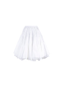 Ruffled skater skirt - White