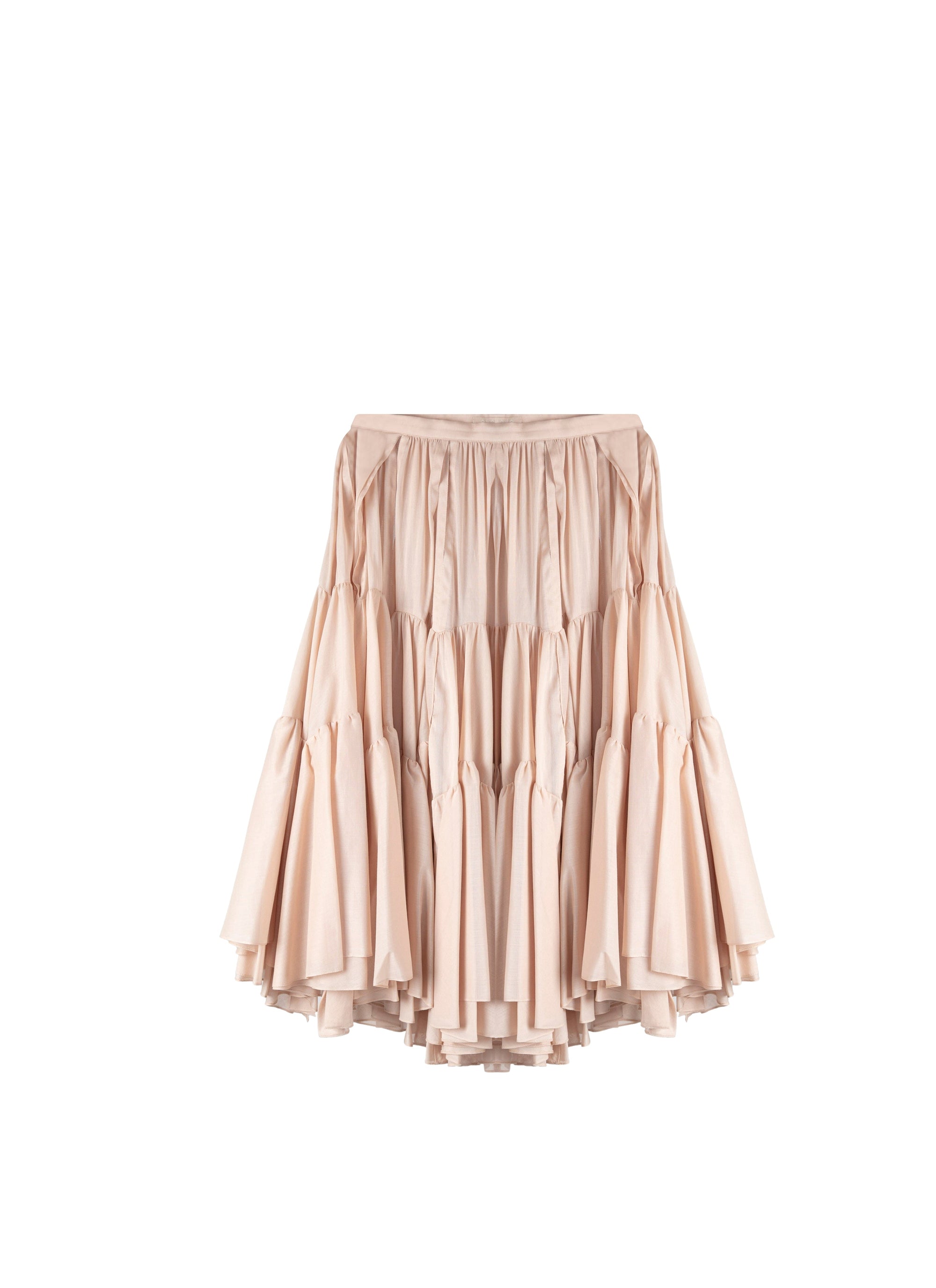 Ruffled skater skirt - Vanilla