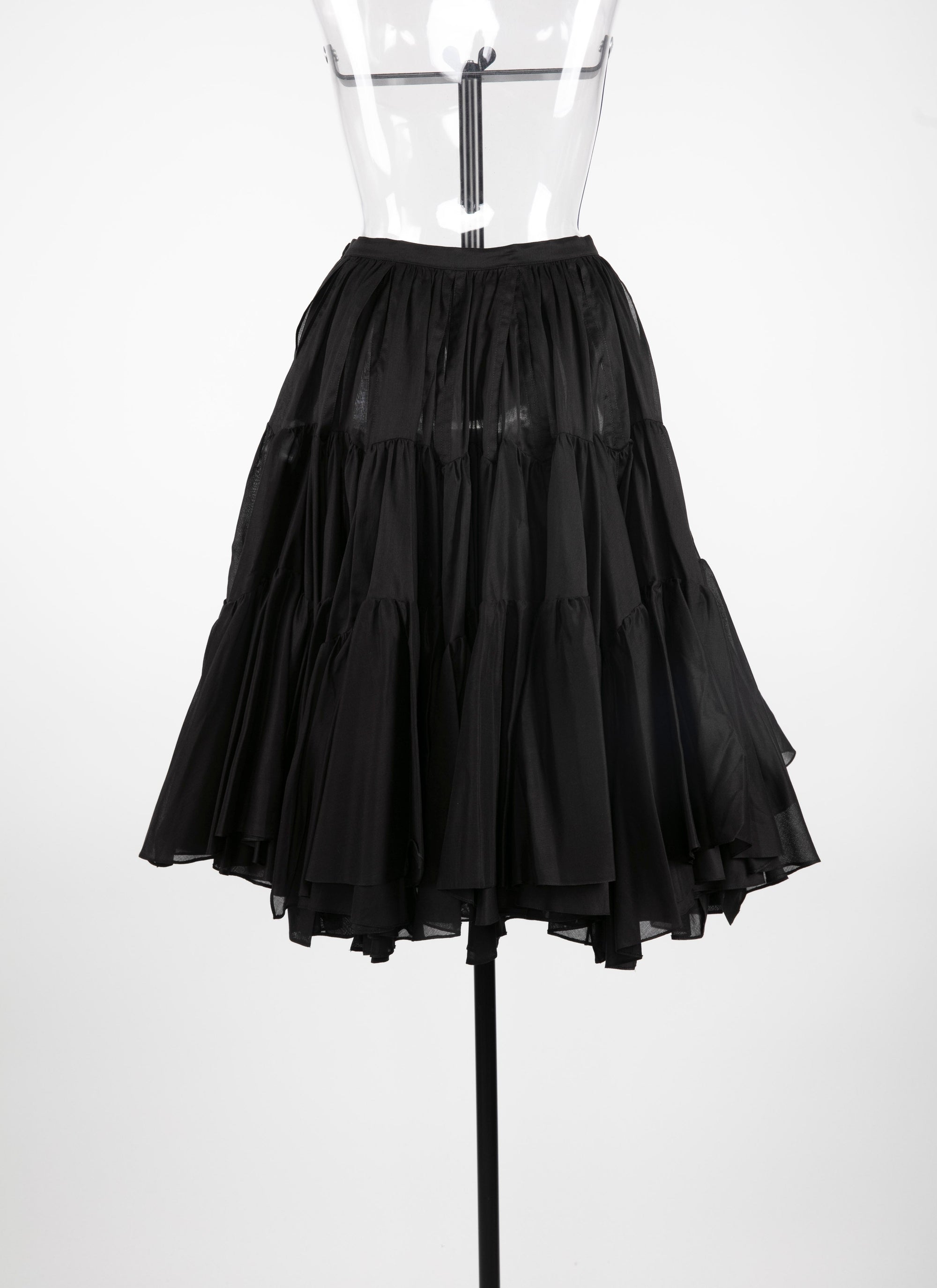 Ruffled skater skirt - Black intense