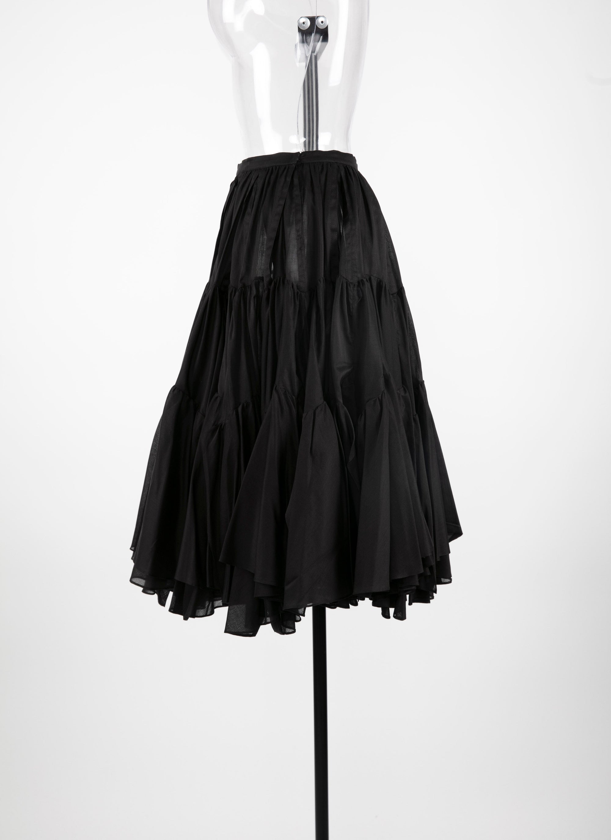 Ruffled skater skirt - Black intense