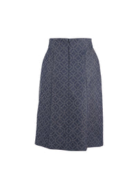 Skirt with denim pattern - Dark navy