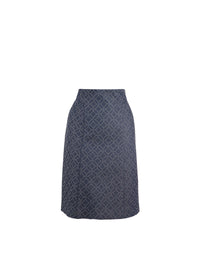 Skirt with denim pattern - Dark navy