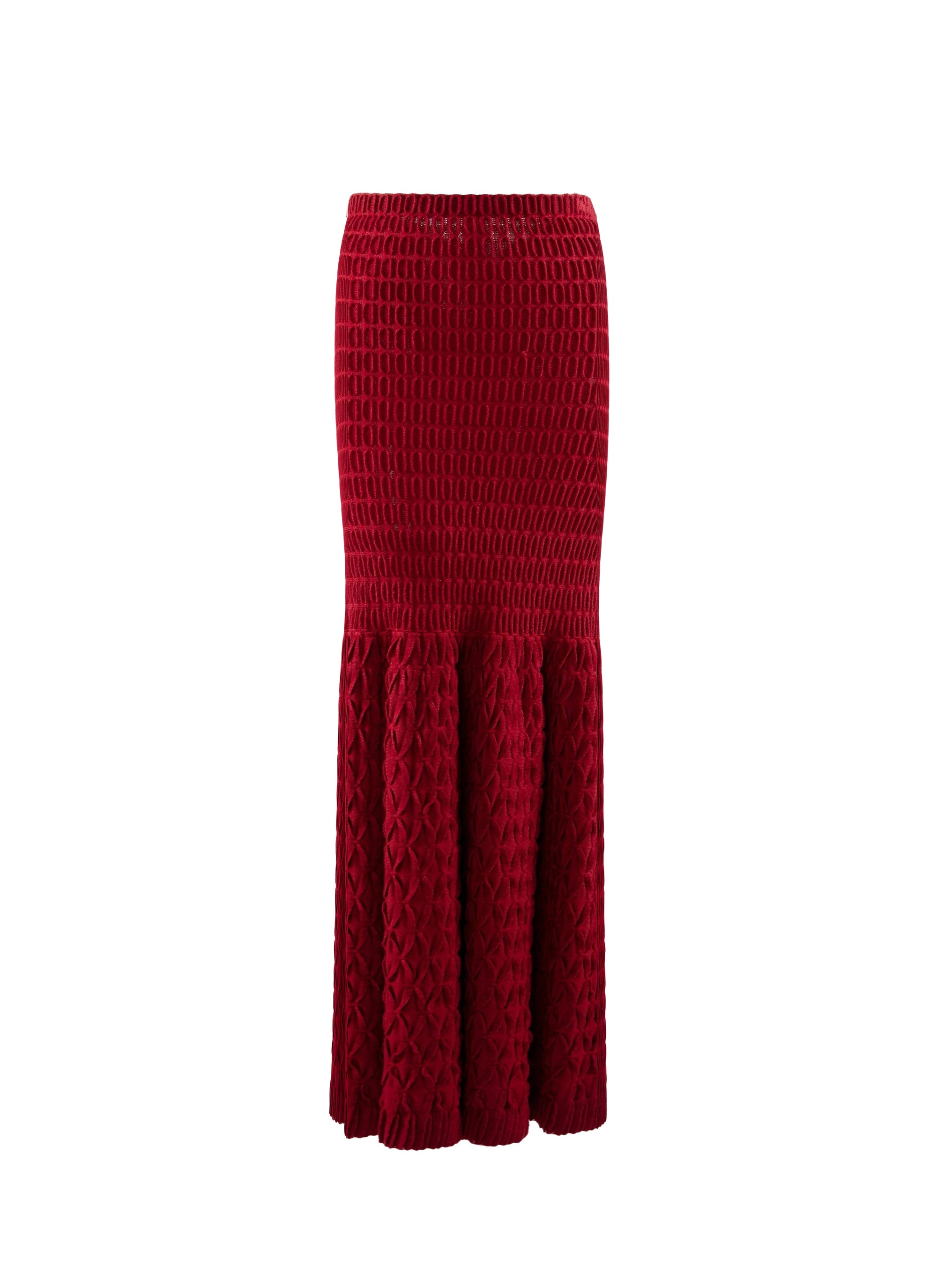Long skirt in silk - Flesh Pink