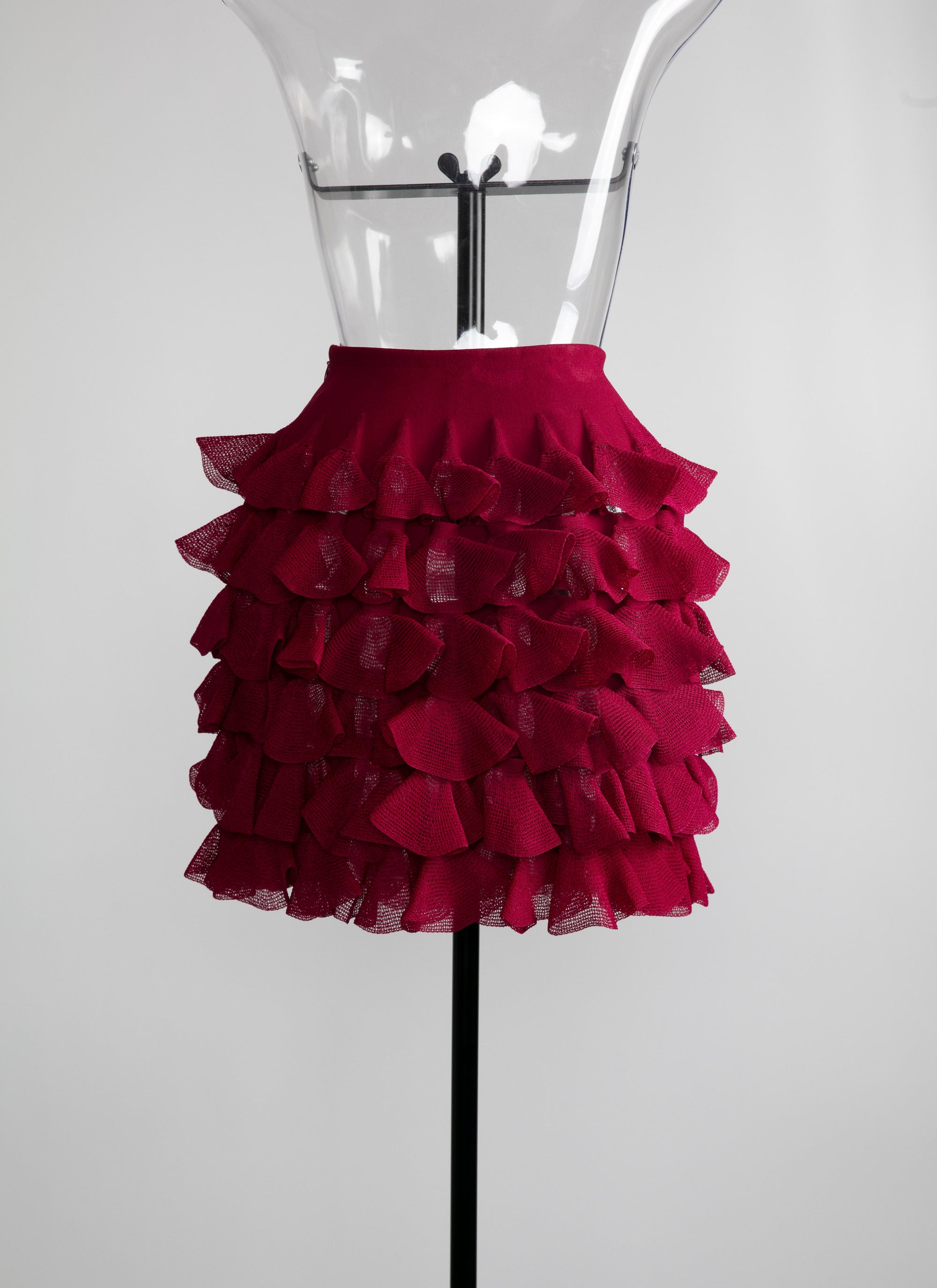Silk habanera skirt - Magenta
