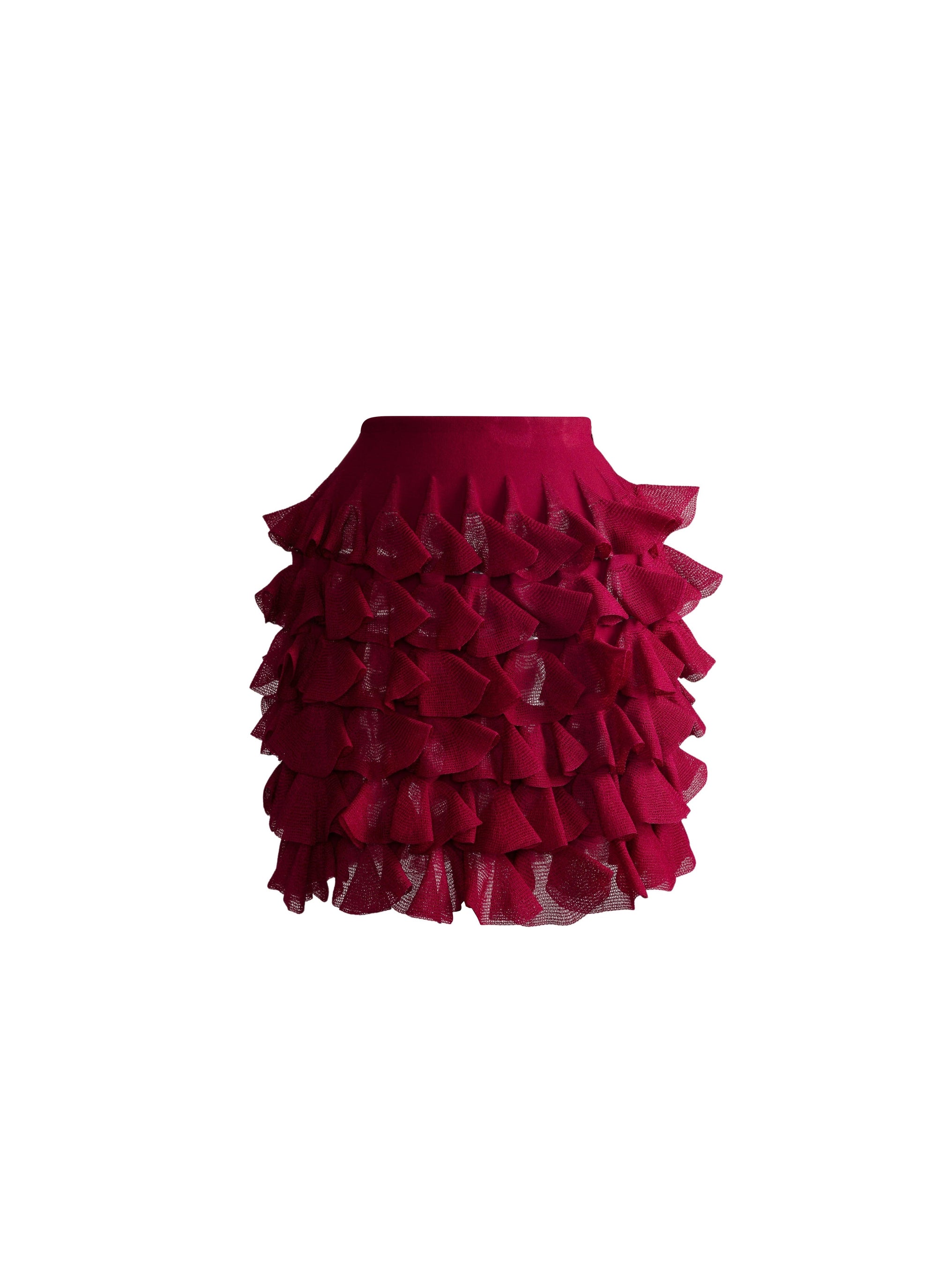 Silk habanera skirt - Magenta
