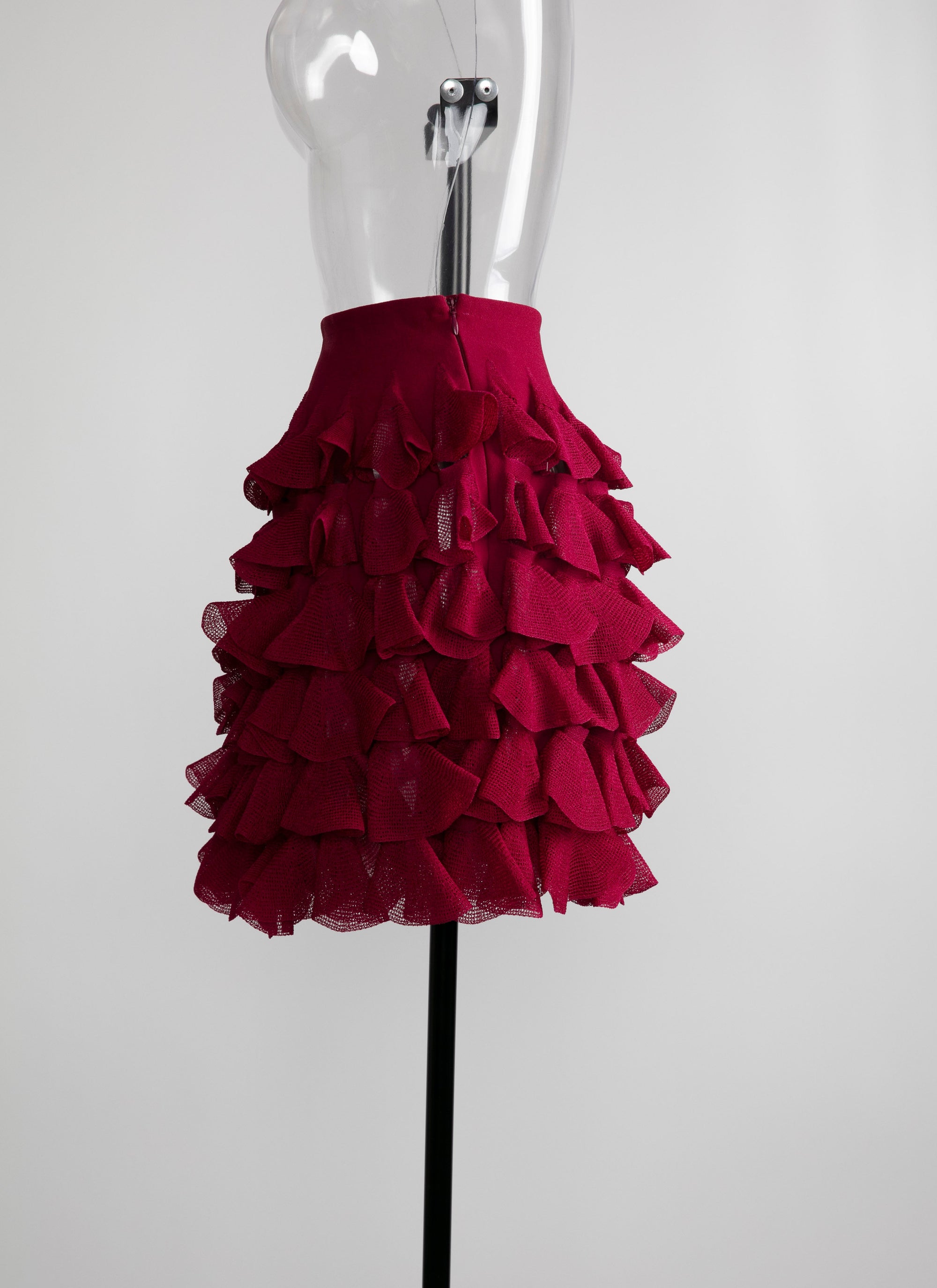 Silk habanera skirt - Magenta