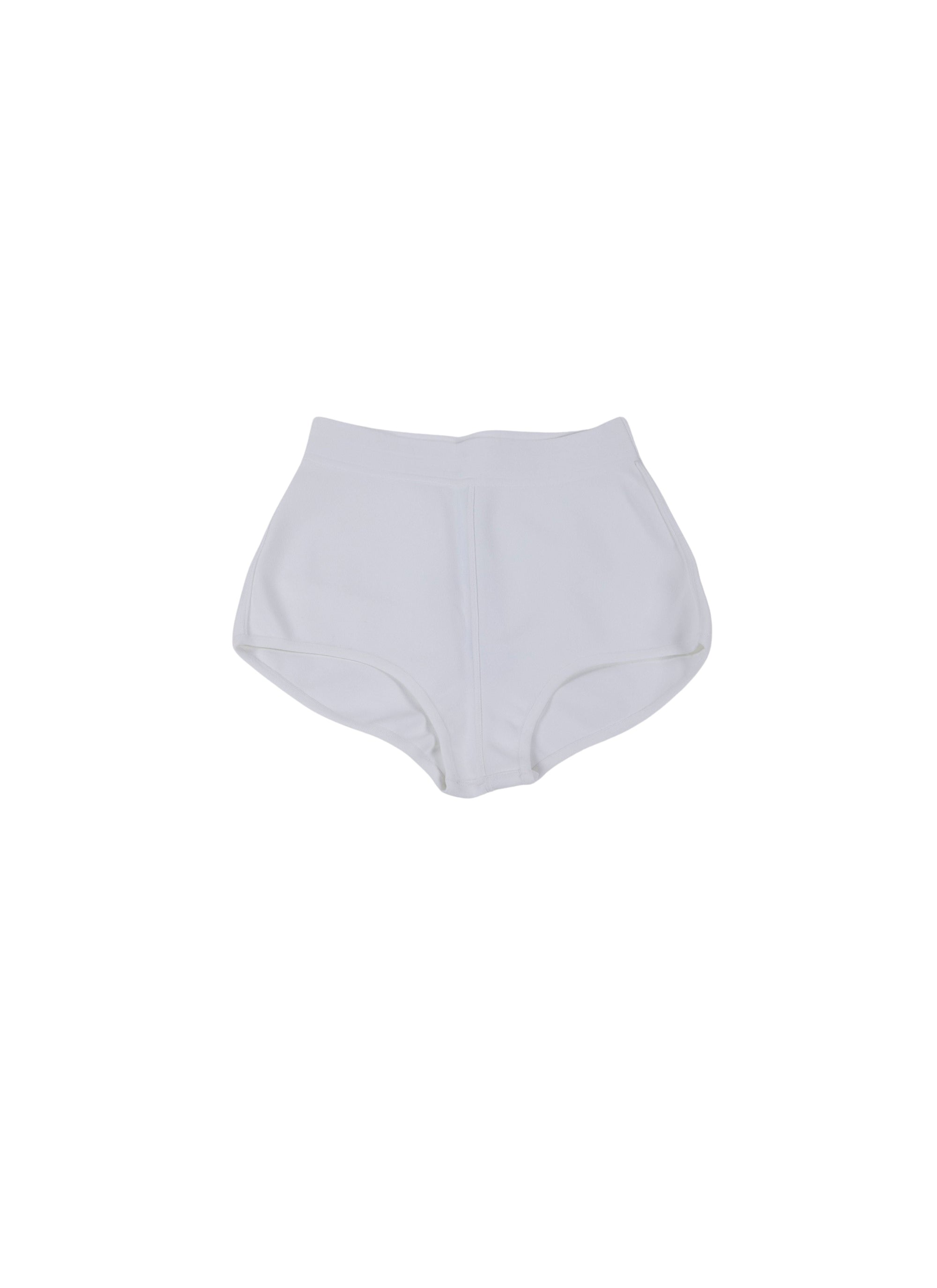 Short high-waisted shorts - White