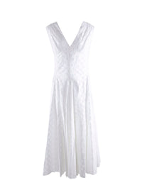 Sleeveless cross-back dress - White