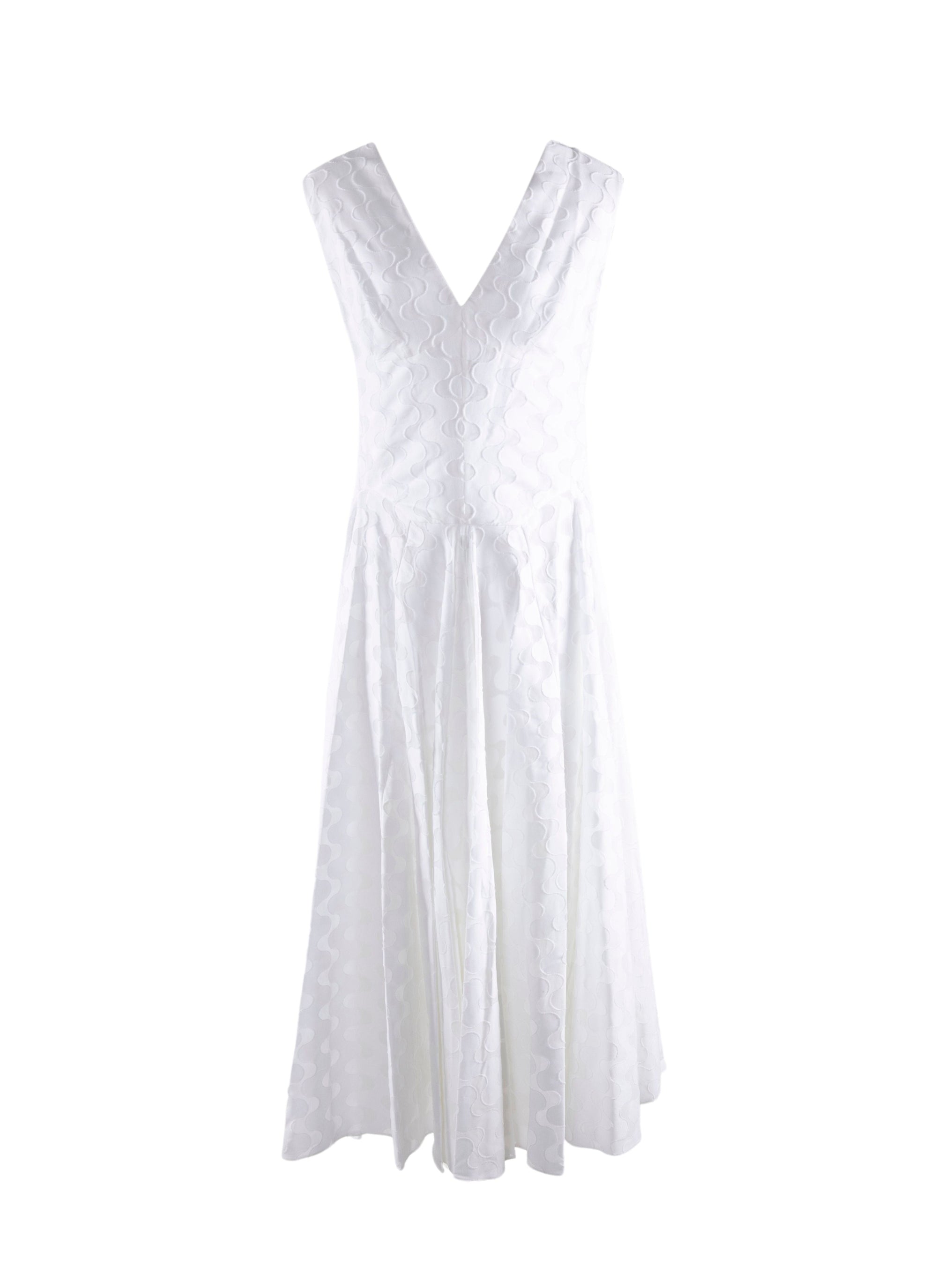 Sleeveless cross-back dress - White