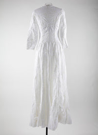 Airy maxi dress with flared sleeves - White