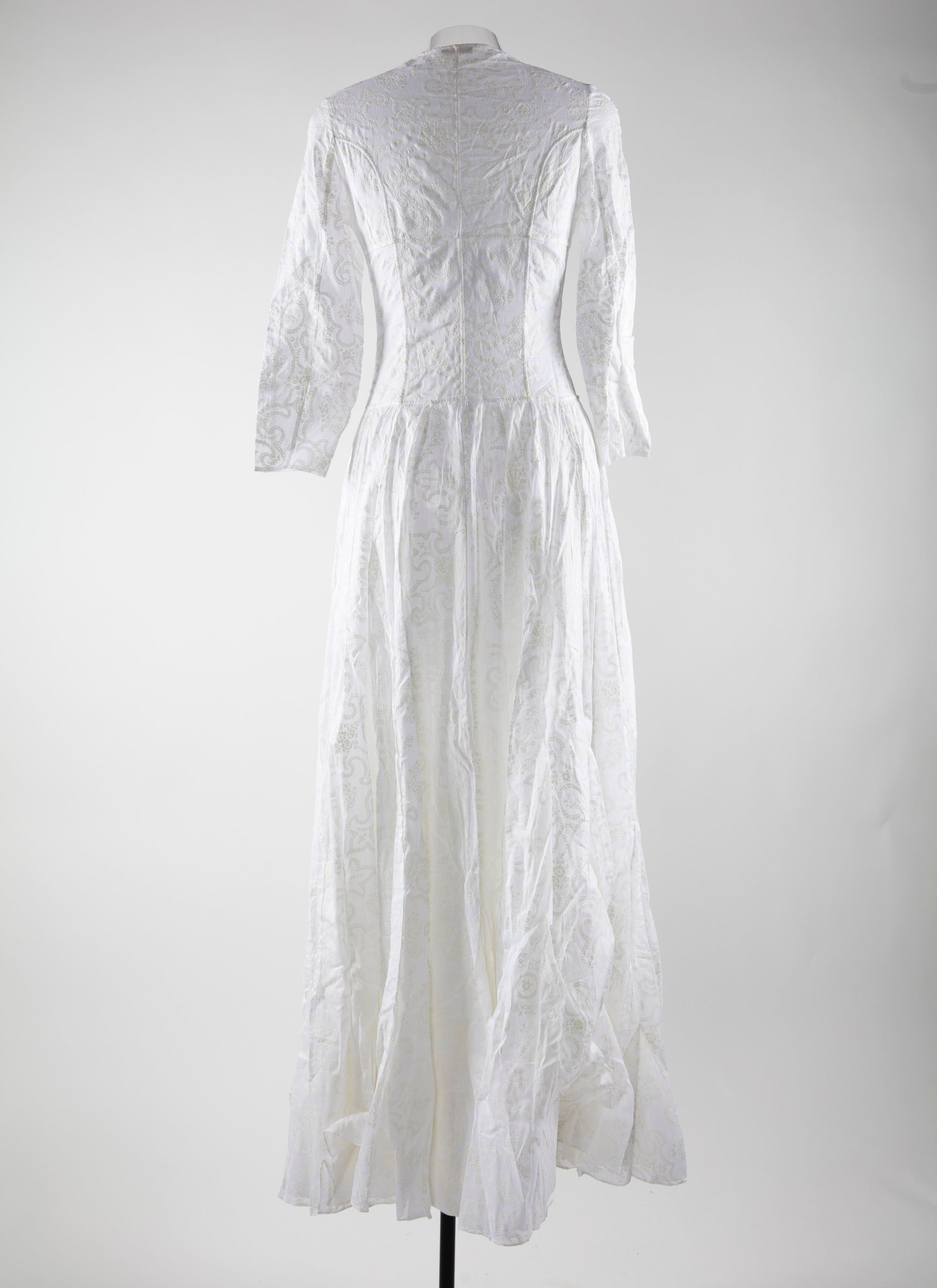 Airy maxi dress with flared sleeves - White