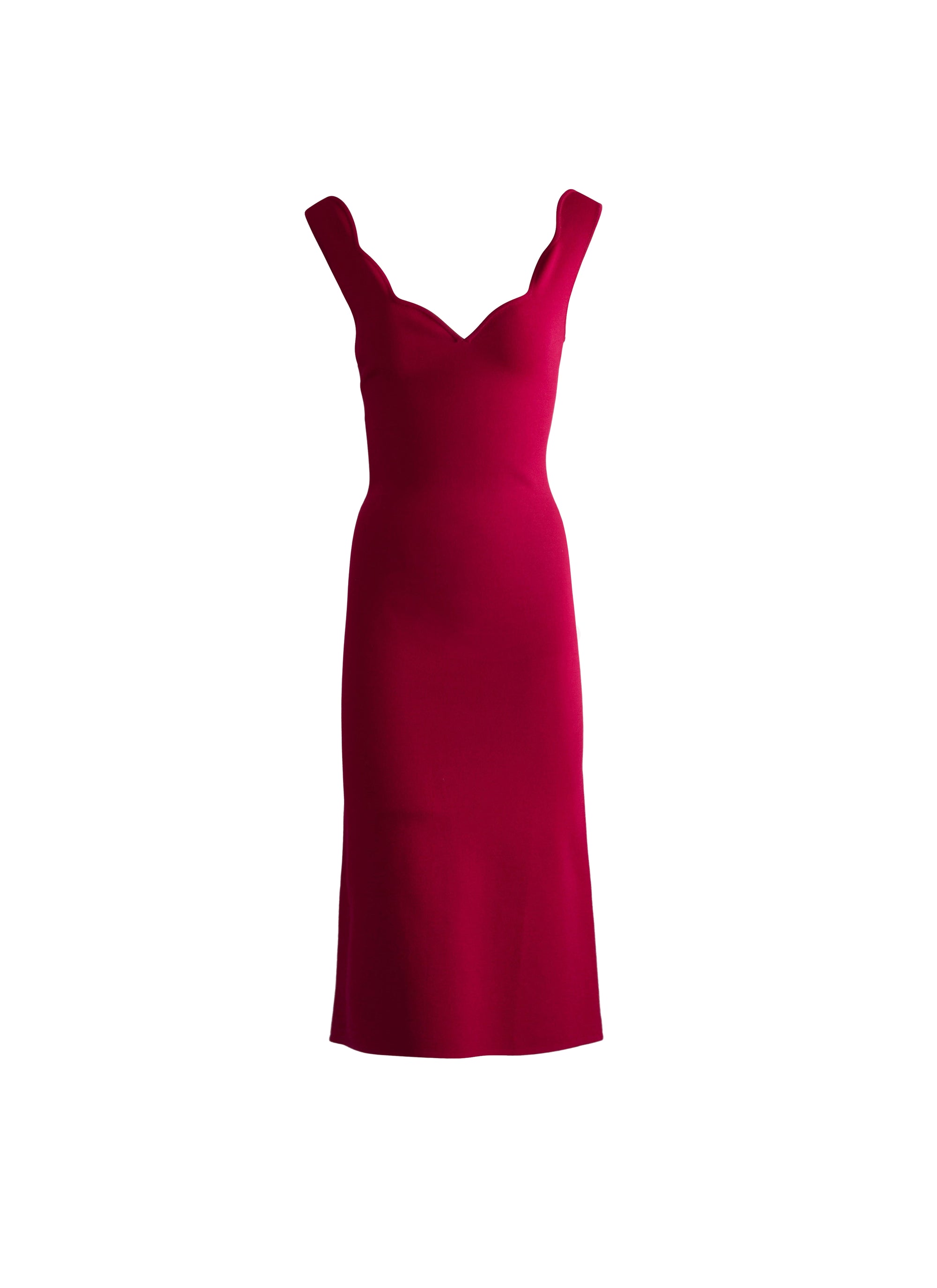Knitted sheath dress - Magenta