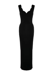 Mesh Venus sleeveless dress - Black