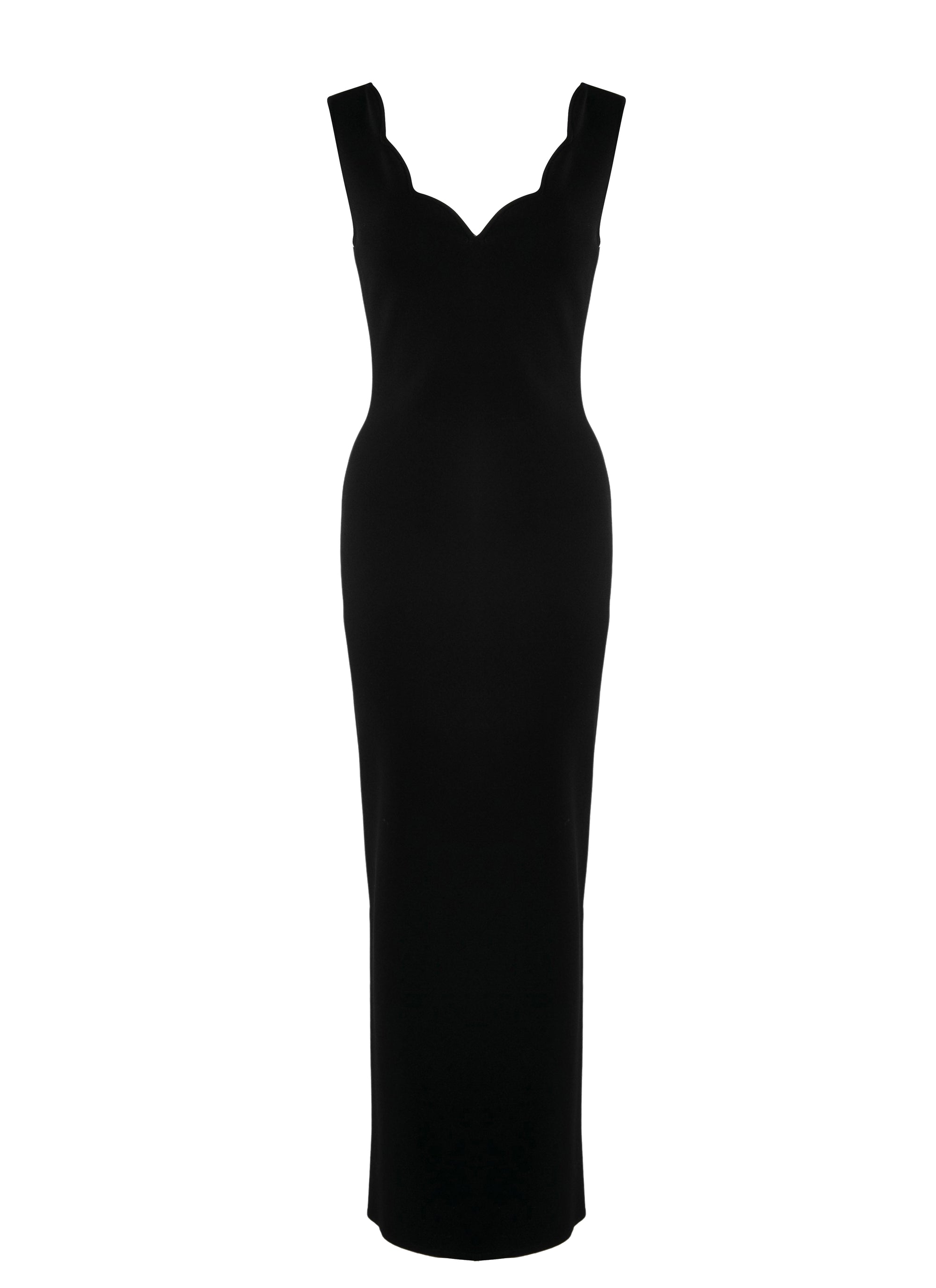 Mesh Venus sleeveless dress - Black