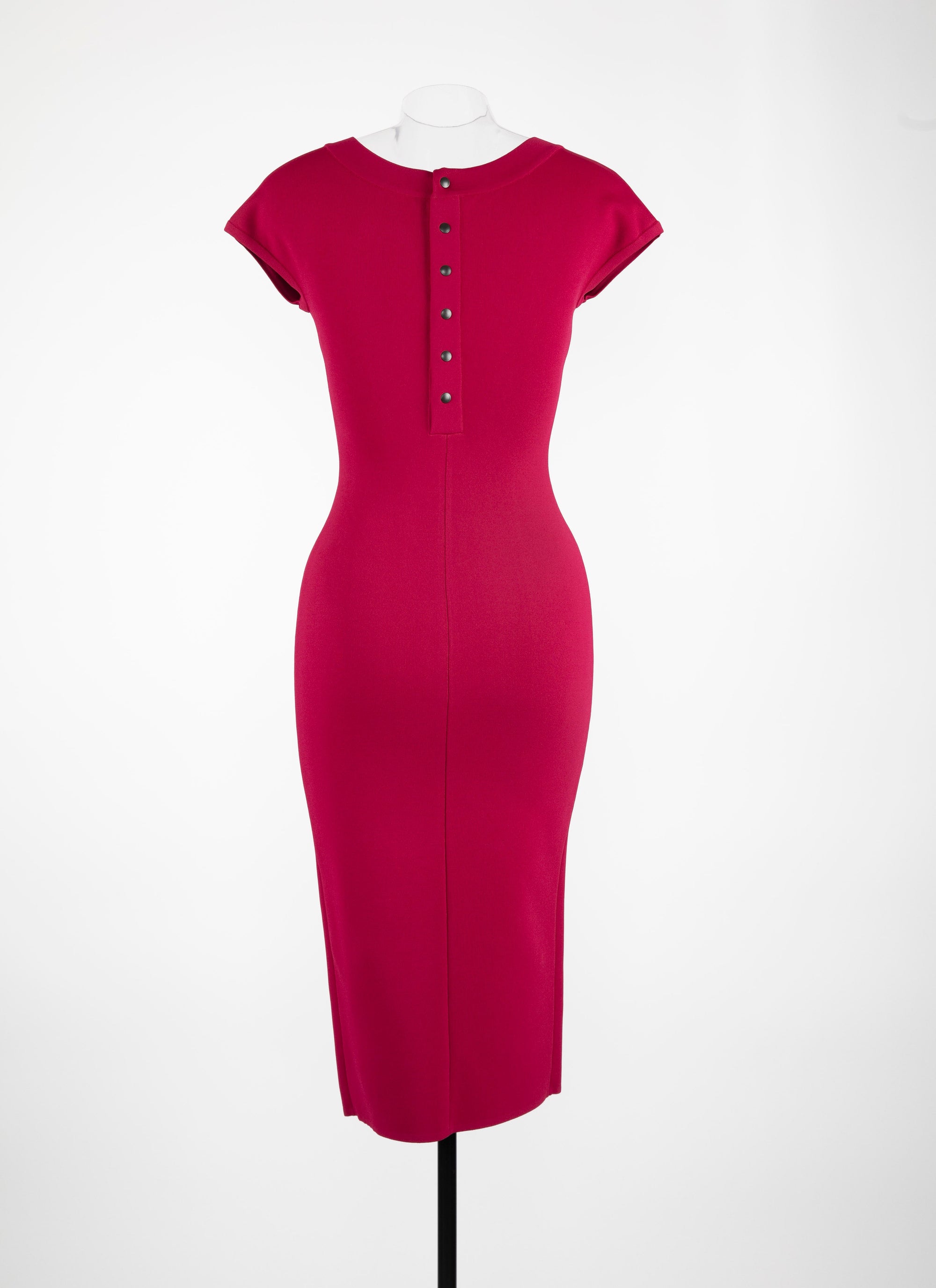 Mesh Venus short sleeve dress - Magenta