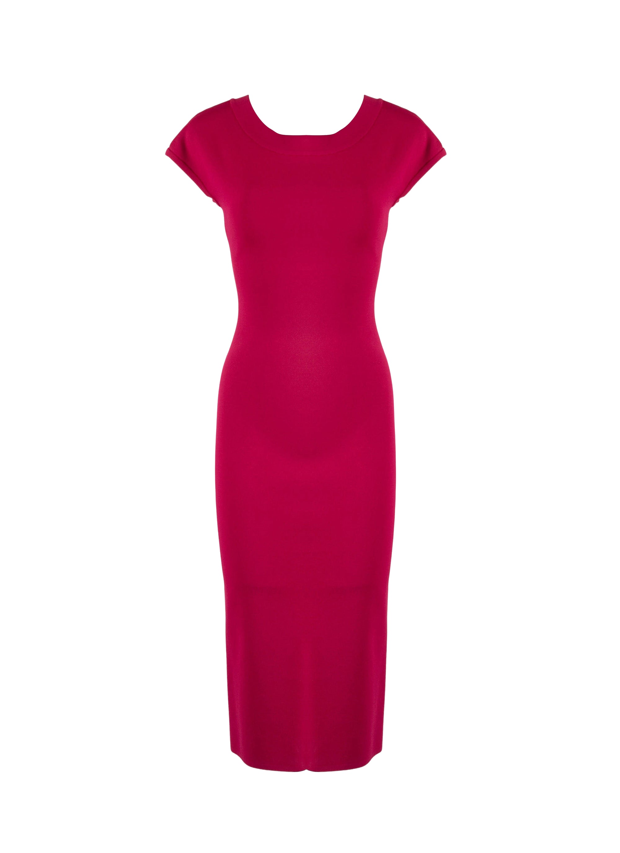 Mesh Venus short sleeve dress - Magenta
