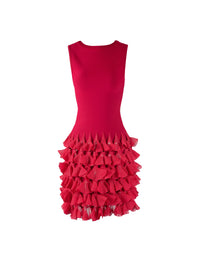 Robe courte à volants en maille - Petunia