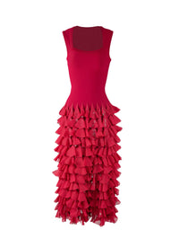 Knitted ruffle maxi dress - Petunia
