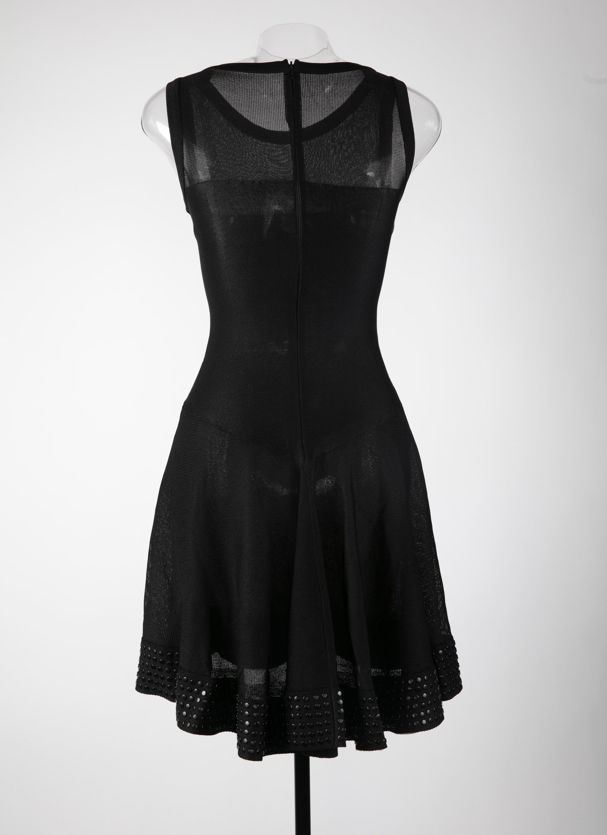 Sleeveless studded dress - Black intense