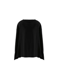 Loose-fitting long-sleeved jumper - Black intense