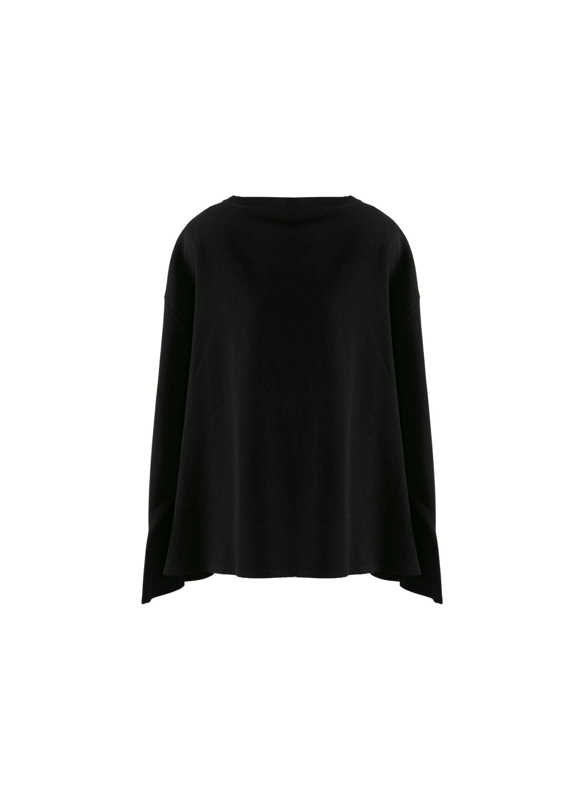 Loose-fitting long-sleeved jumper - Black intense