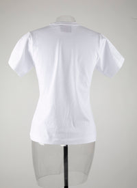 Alaïa logo round-neck t-shirt - White & Red