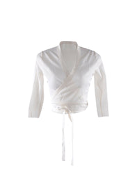 Silk wrap top - Off White