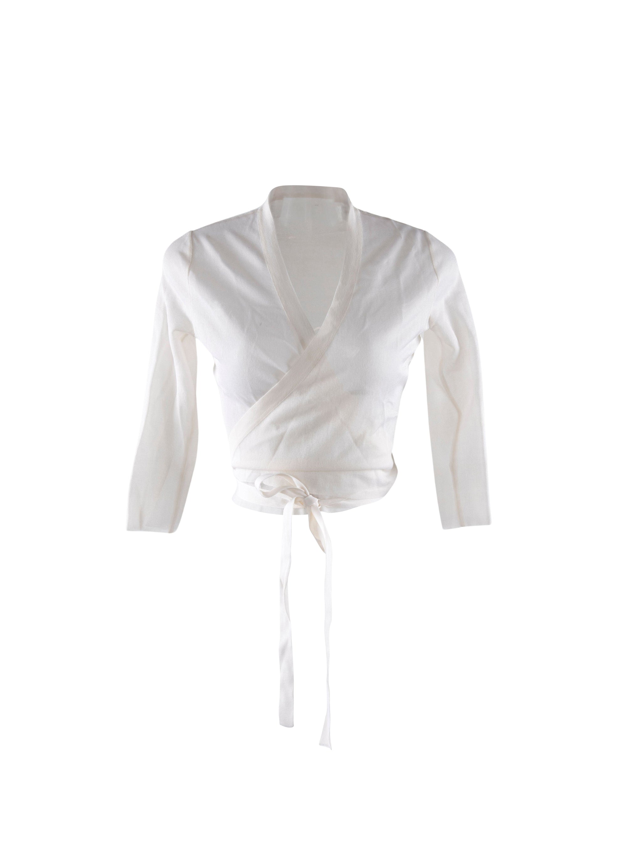 Silk wrap top - Off White