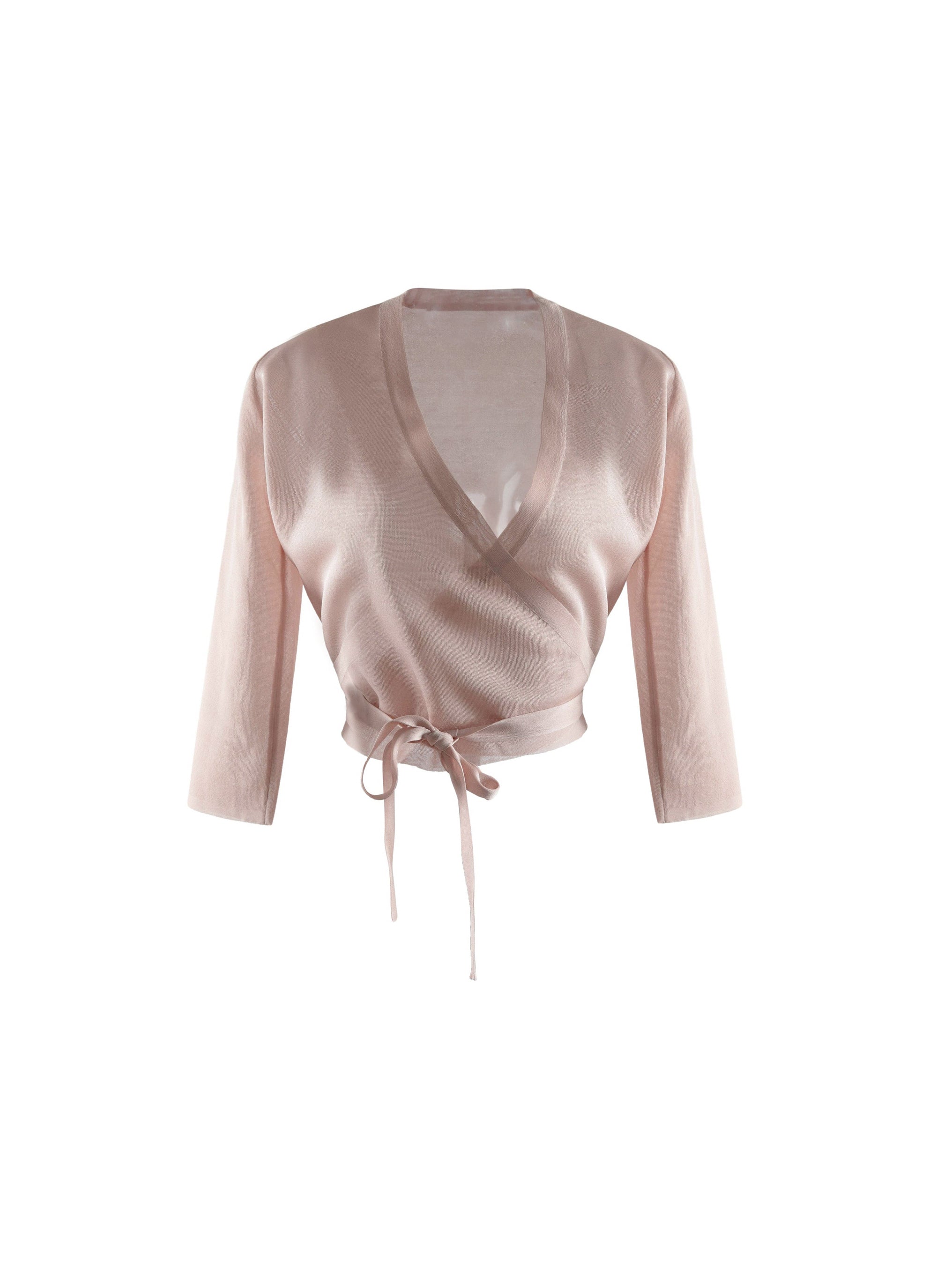 Pull cache-cœur en soie - Rose Chair