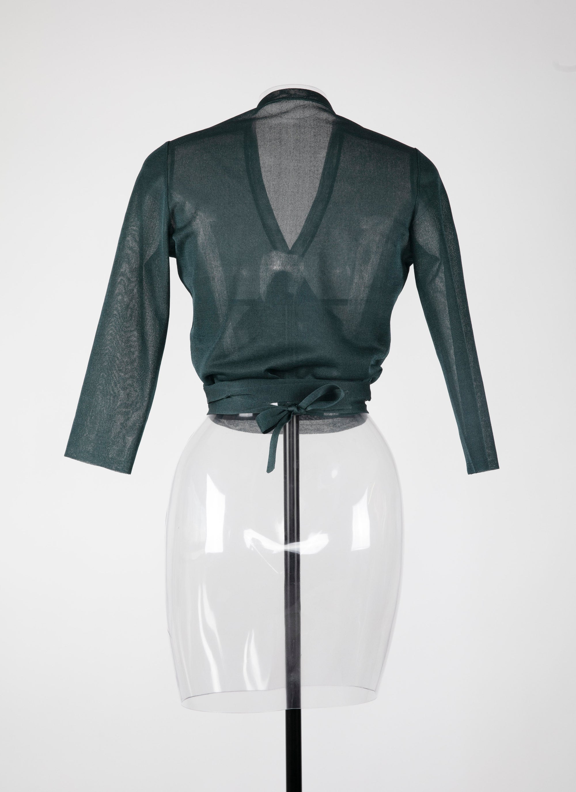 Silk wrap top - Imperial Green