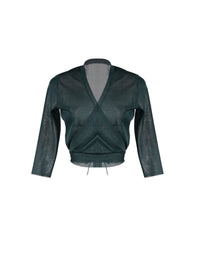 Silk wrap top - Imperial Green