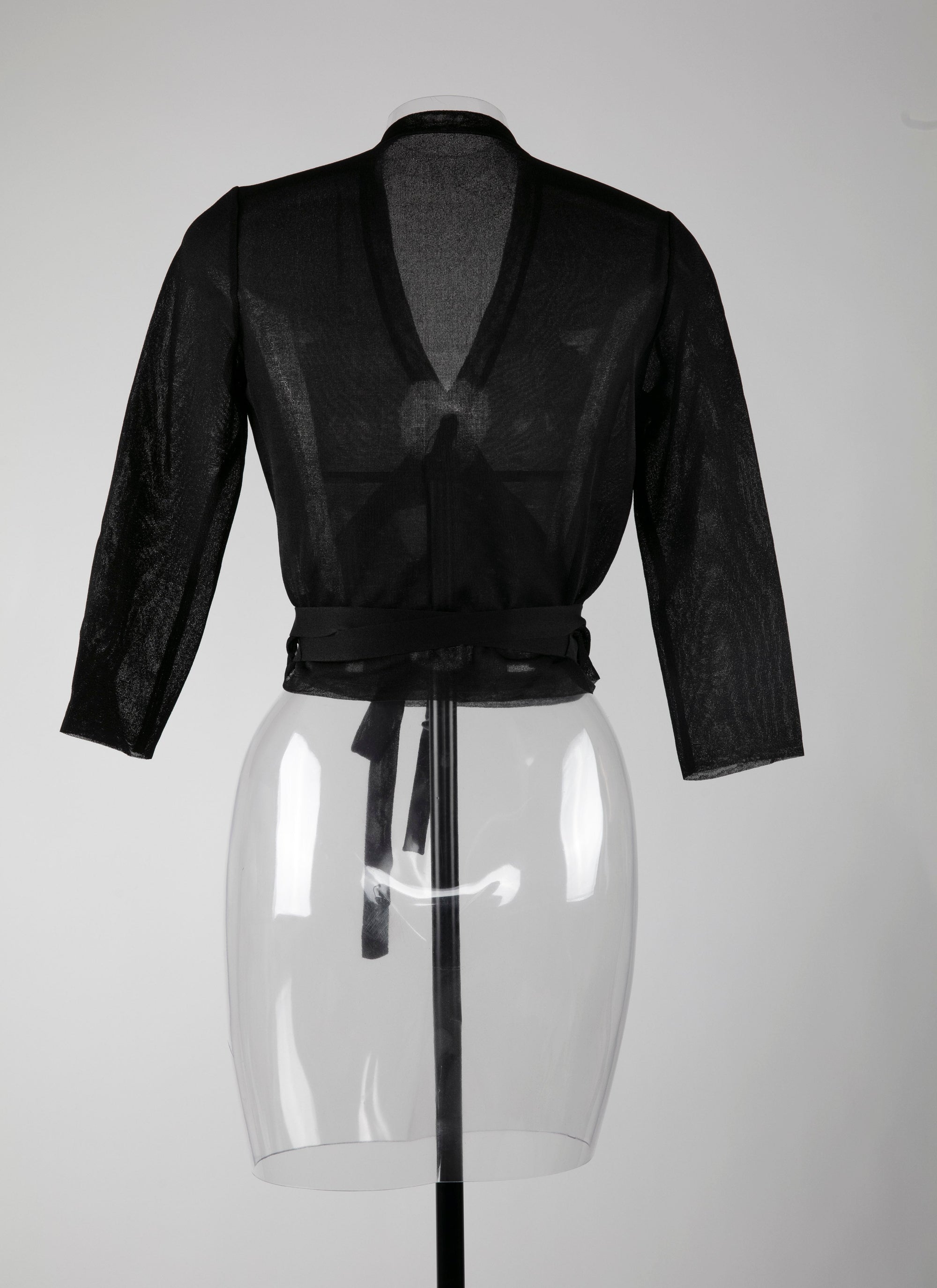 Silk wrap top - Black intense