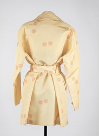 Straight-cut silk trench coat - Honey