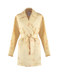 Straight cut silk trench coat - Honey