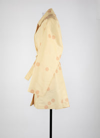 Straight-cut silk trench coat - Honey