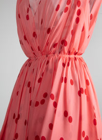 Patterned flowing summer dress - Pink