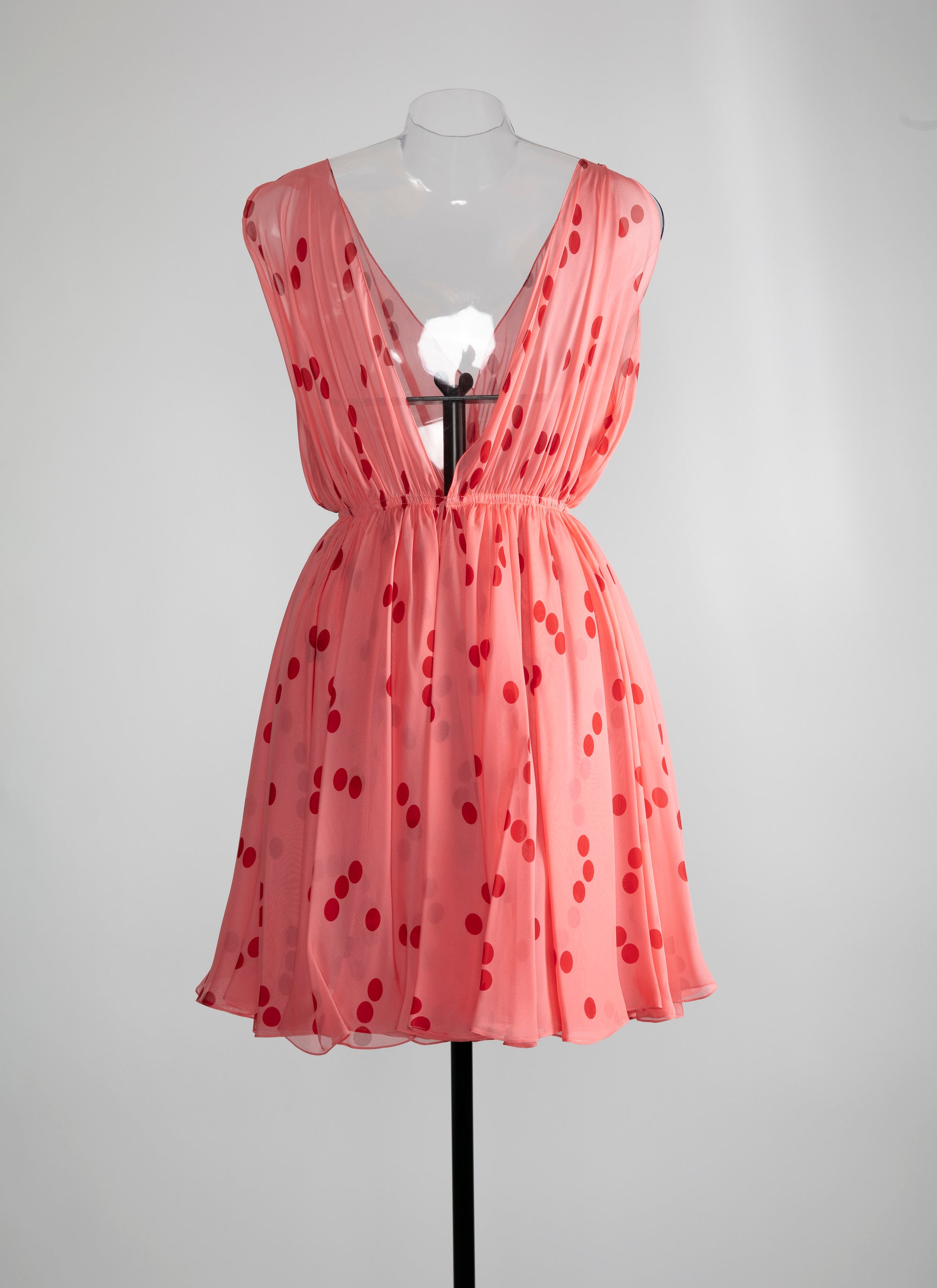 Patterned flowing summer dress - Pink