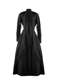 1986 edition silk shirt dress - Black