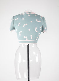 Fluid polka dot top - Blue & Pink