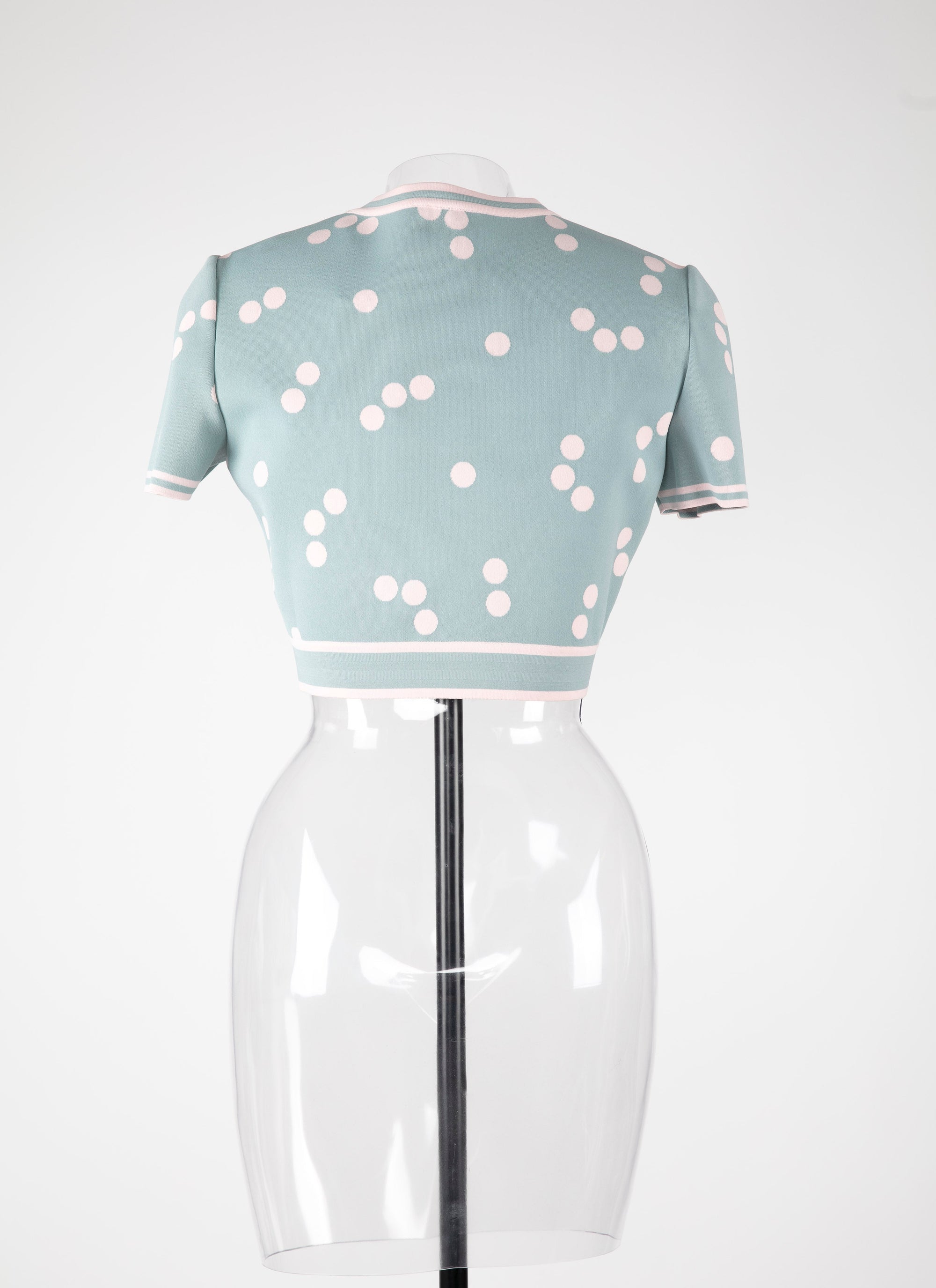 Fluid polka dot top - Blue & Pink