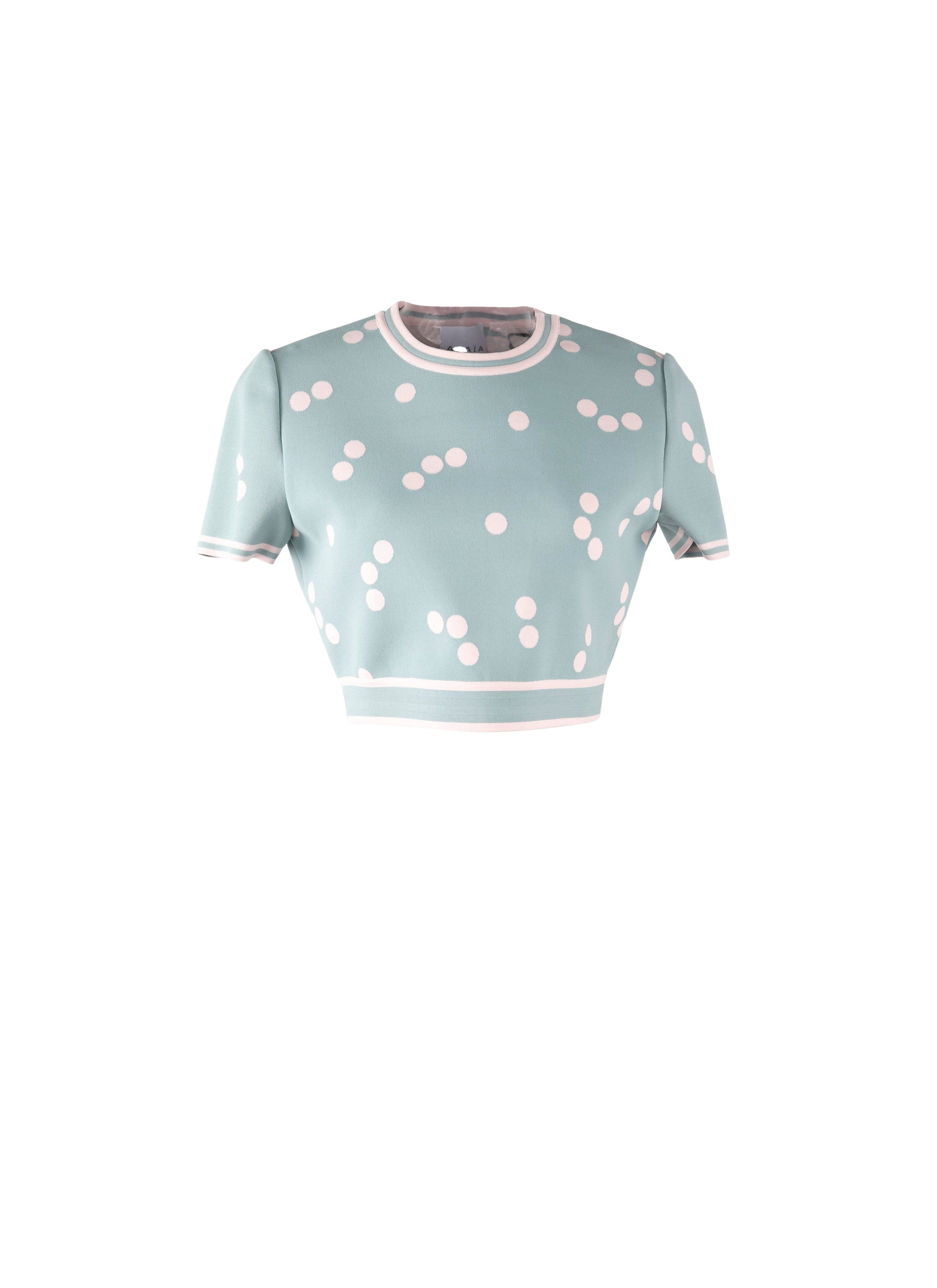 Fluid polka dot top - Blue & Pink