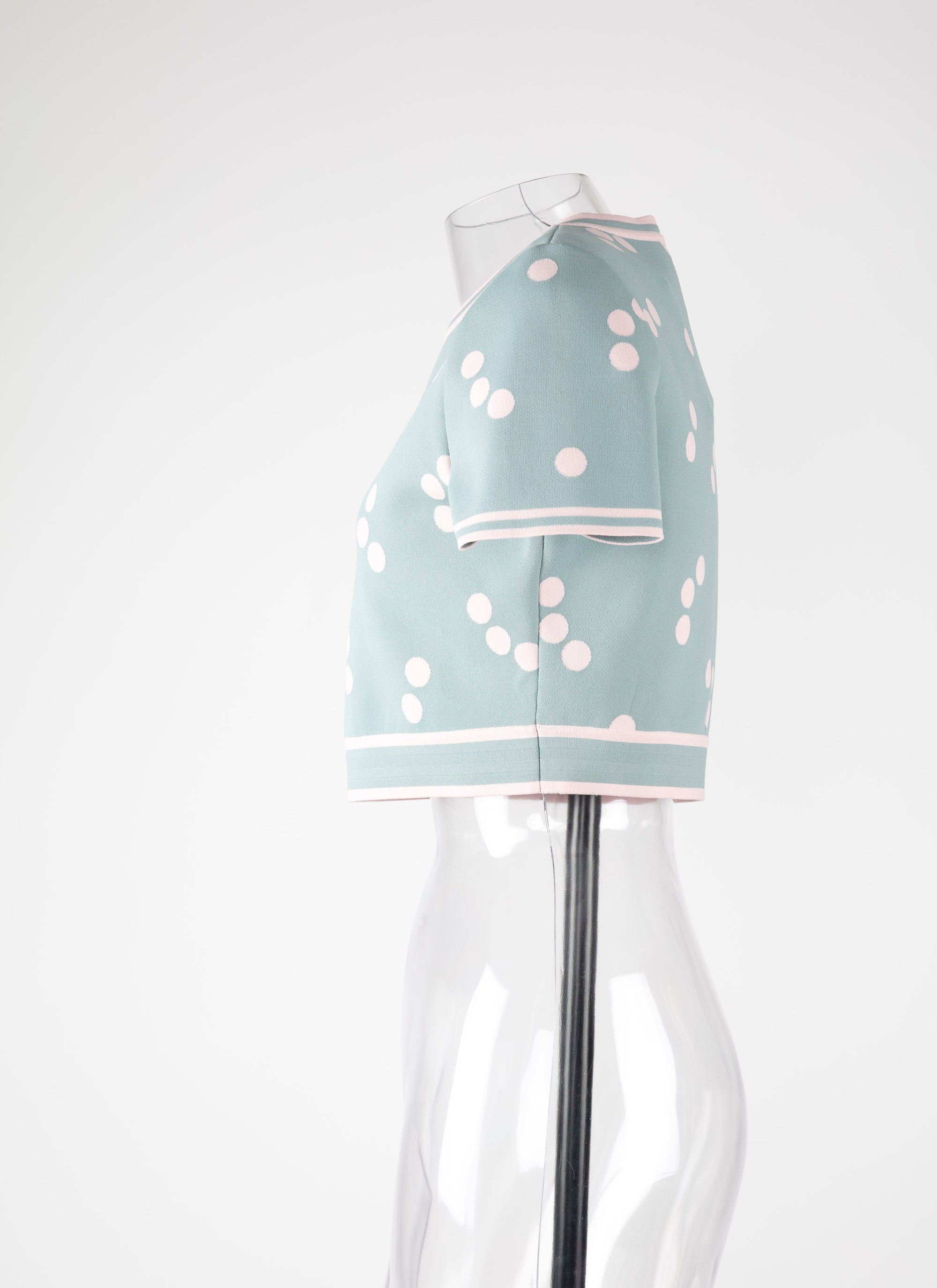 Fluid polka dot top - Blue & Pink